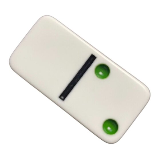 Double Twelve Dominoes Replacement Tile 0 2 Color Dot mq - Picture 2 of 3